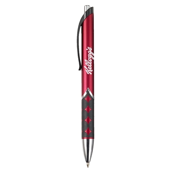 Retractable ballpoint pen with matte metallic colored barrel.... from ASI 52840 Evans Manufacturing
