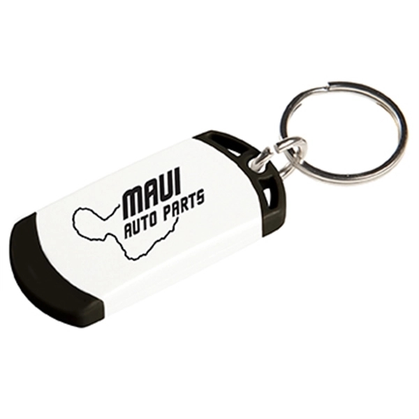 Key tag with two tone design. Made from sturdy plastic.... from ASI 52840 Evans Manufacturing