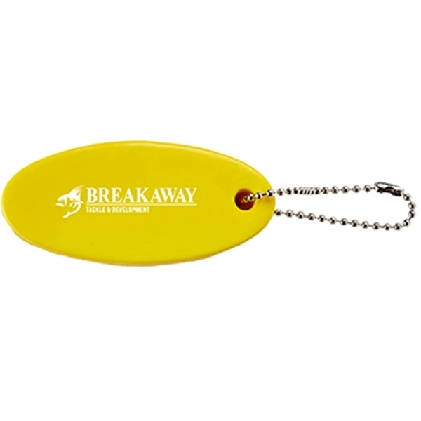 Oval shaped floating key tag with key ring... from ASI 52840 Evans Manufacturing