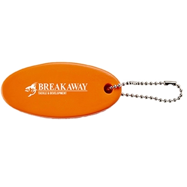 Oval shaped floating key tag with key ring... from ASI 52840 Evans Manufacturing