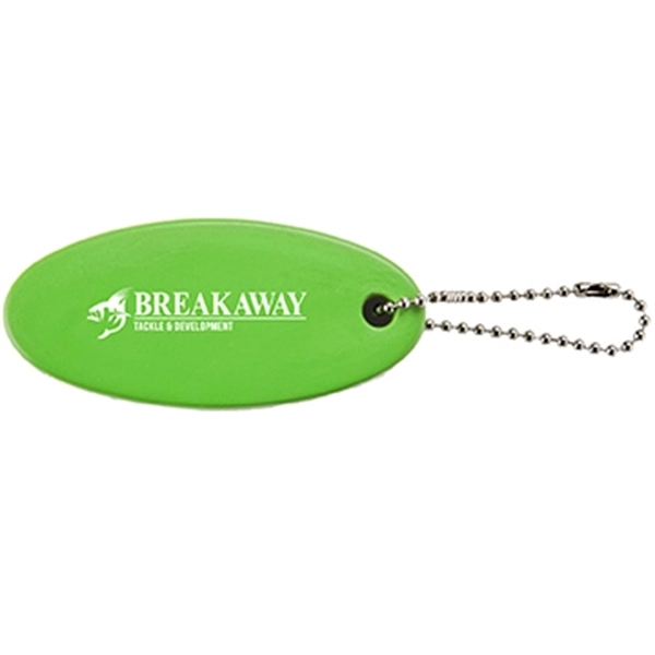 Oval shaped floating key tag with key ring... from ASI 52840 Evans Manufacturing