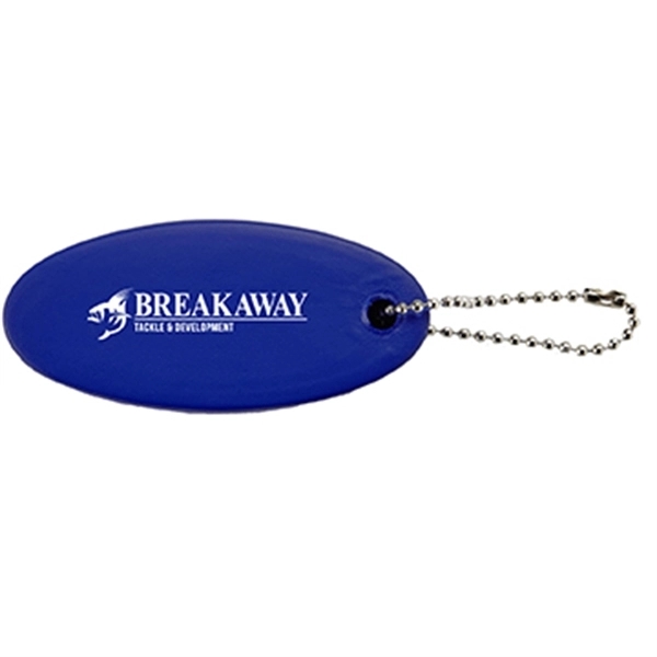 Oval shaped floating key tag with key ring... from ASI 52840 Evans Manufacturing