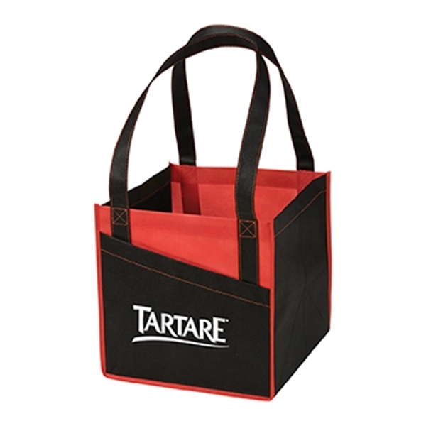 Non-woven utility tote bag with front pocket, 26" handles and 11"... from ASI 52840 Evans Manufacturing