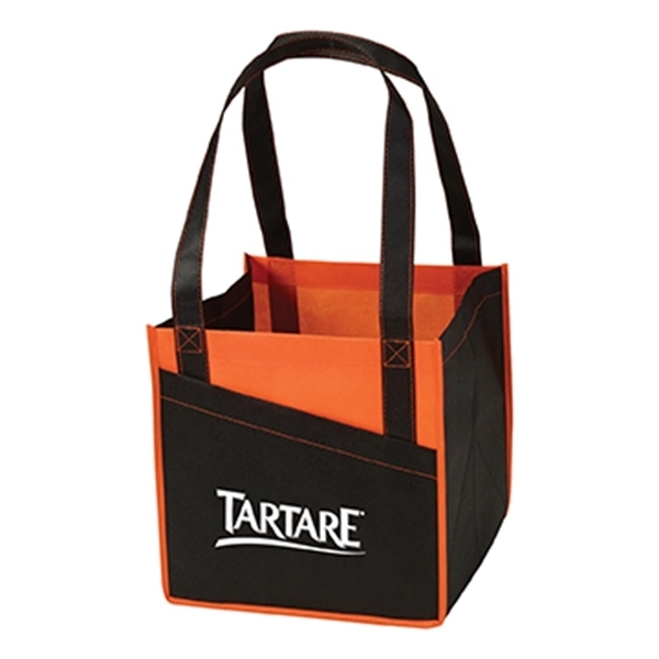 Non-woven utility tote bag with front pocket, 26" handles and 11"... from ASI 52840 Evans Manufacturing