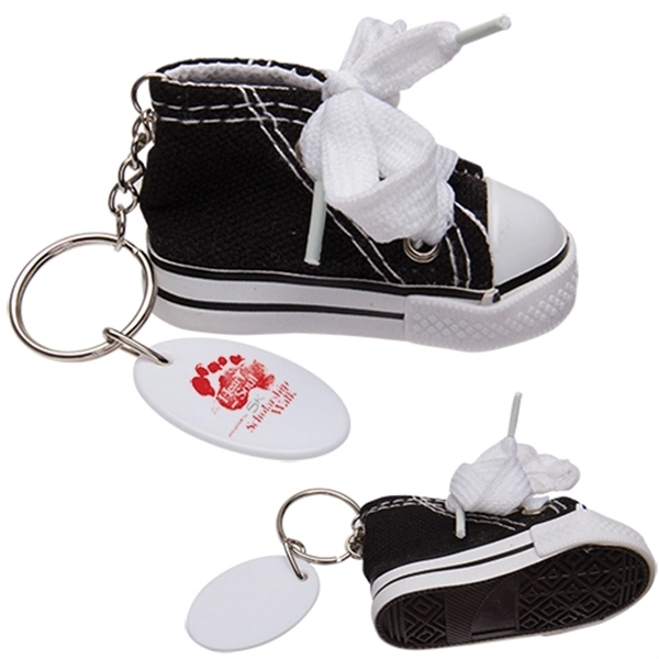 Sneaker-shaped keychain in various colors with a white trim.... from ASI 62190 Illini