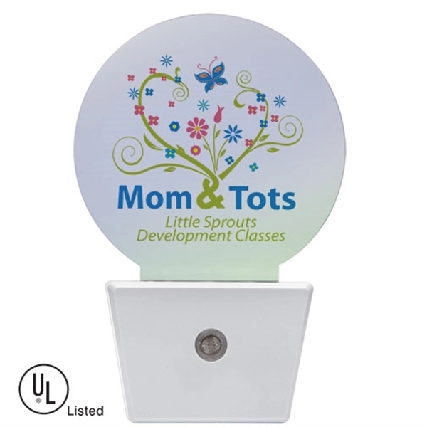 Multicolored LED nightlight with energy saving sensor and 90 degree swivel... from ASI 62190 Illini