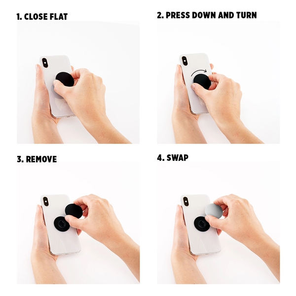 PopSockets PopGrip Swappable Phone Grip, now Qi Compatible!... from ASI 62124 iClick, Inc. / iClick®