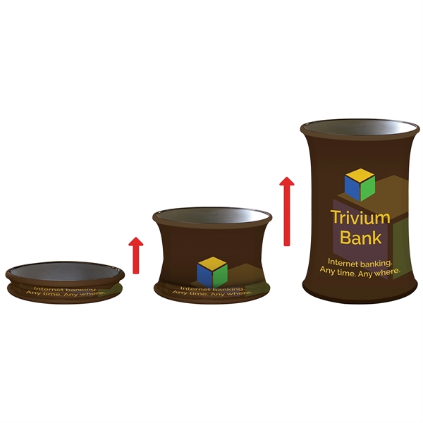 Auto rise table stand, stretch polyester banner and hardware... from ASI 80228 Quinn