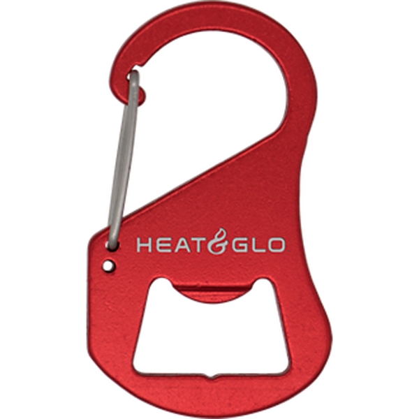 2 1/2" x 1 1/2" aluminum carabiner with bottle opener.... from ASI 57653 Gold Bond