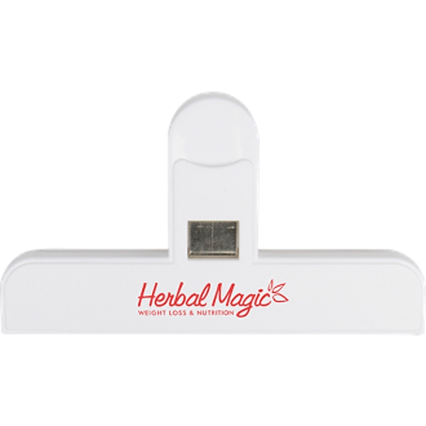 Snack bag clip with ribbed teeth.... from ASI 57653 Gold Bond