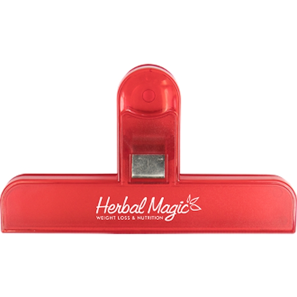 Snack bag clip with ribbed teeth.... from ASI 57653 Gold Bond