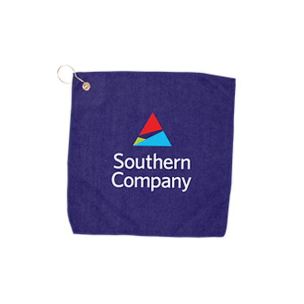 15" x 15" Hemmed Grommet Belt Clip Towel... from ASI 57653 Gold Bond / Gold Bond