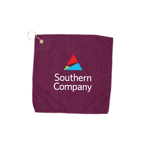 15" x 15" Hemmed Grommet Belt Clip Towel... from ASI 57653 Gold Bond / Gold Bond