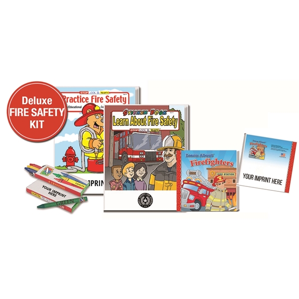 Deluxe Fire Safety Kit with books and crayons.... from ASI 45815 Coloring Book Solutions