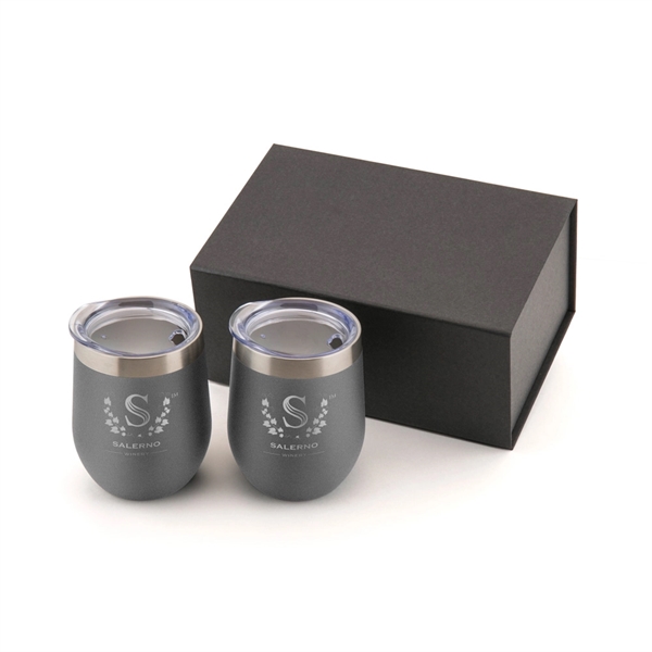 Three-piece wine gift set with two stemless wine tumblers and a... from ASI 88060 Snugz/USA Inc / Sweda®