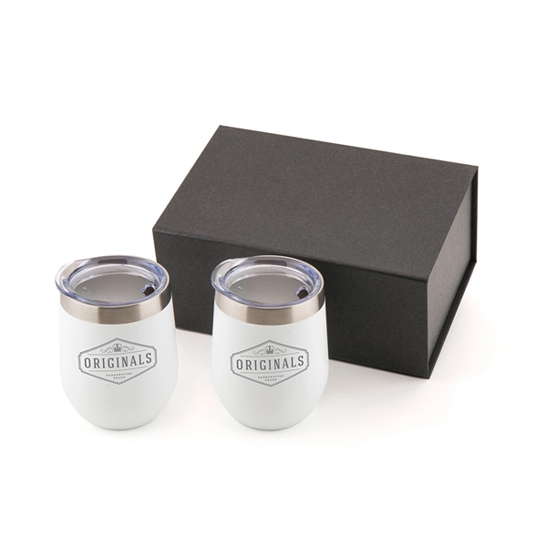 Three-piece wine gift set with two stemless wine tumblers and a... from ASI 88060 Snugz/USA Inc / Sweda®