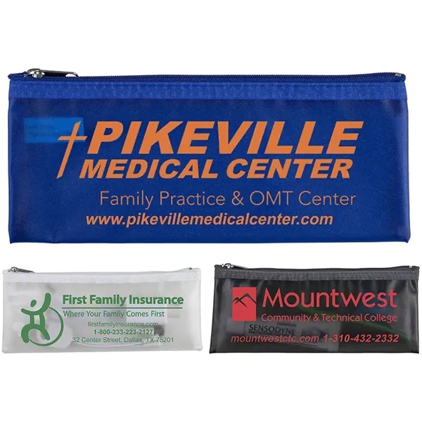 8 1/4" x 3 3/8" vinyl travel pouch with zipper closure.... from ASI 62660 Innovation Line