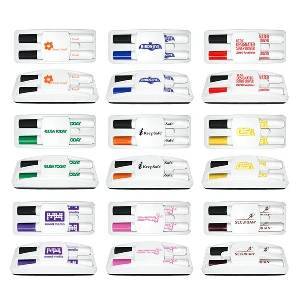 Dry Erase Marker Set with Felt Eraser.... from ASI 67675 Liqui-Mark Corp
