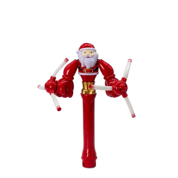 10" Santa Claus spinner wand with swivel arms and LED lights.... from ASI 42016 Brighter Promotions Inc