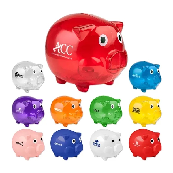 5" x 4" classic piggy bank made of plastic.... from ASI 98360 WOWLine / WOWLine®