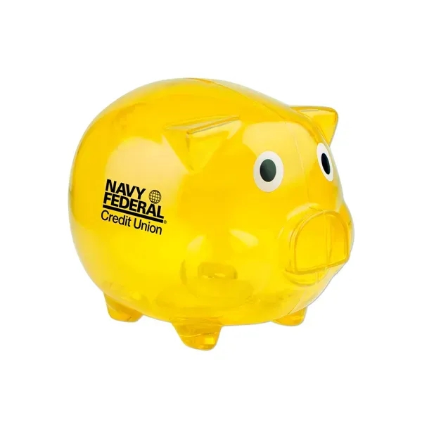 5" x 4" classic piggy bank made of plastic.... from ASI 98360 WOWLine / WOWLine®