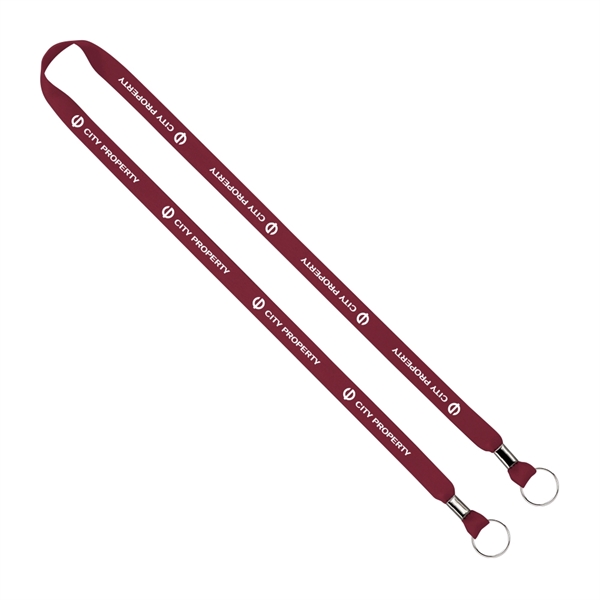 5/8" x 16" polyester double ended lanyard with crimps and metal... from ASI 88060 Snugz/USA Inc / SnugZ USA®