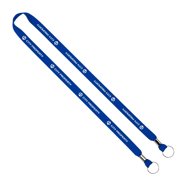 5/8" x 16" polyester double ended lanyard with crimps and metal... from ASI 88060 Snugz/USA Inc / SnugZ USA®