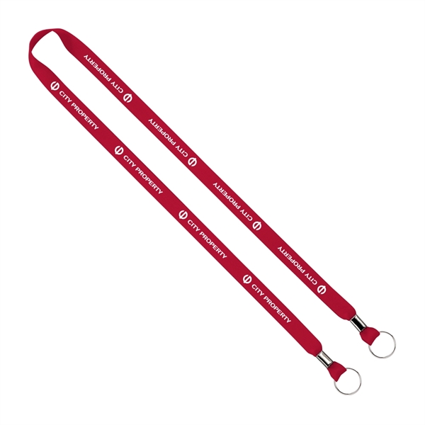 5/8" x 16" polyester double ended lanyard with crimps and metal... from ASI 88060 Snugz/USA Inc / SnugZ USA®