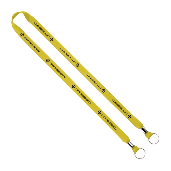 5/8" x 16" polyester double ended lanyard with crimps and metal... from ASI 88060 Snugz/USA Inc / SnugZ USA®