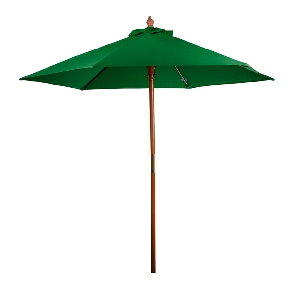 Market umbrella with 7' arc, 6 panel configuration, 2-pc. solid wood... from ASI 76730 Peerless Umbrella Co Inc / Threads By Peerless