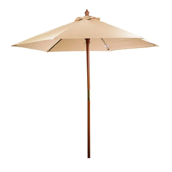 Market umbrella with 7' arc, 6 panel configuration, 2-pc. solid wood... from ASI 76730 Peerless Umbrella Co Inc / Threads By Peerless