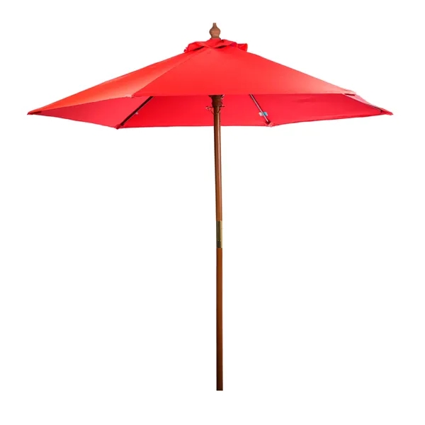 Market umbrella with 7' arc, 6 panel configuration, 2-pc. solid wood... from ASI 76730 Peerless Umbrella Co Inc / Threads By Peerless