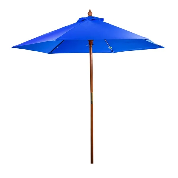Market umbrella with 7' arc, 6 panel configuration, 2-pc. solid wood... from ASI 76730 Peerless Umbrella Co Inc / Threads By Peerless