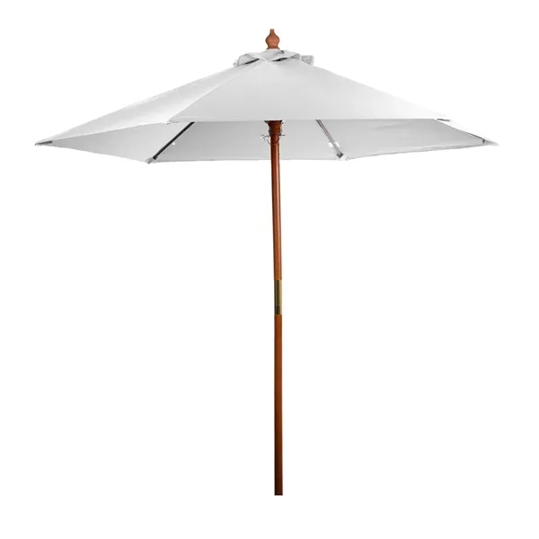 Market umbrella with 7' arc, 6 panel configuration, 2-pc. solid wood... from ASI 76730 Peerless Umbrella Co Inc / Threads By Peerless