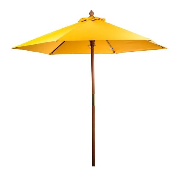 Market umbrella with 7' arc, 6 panel configuration, 2-pc. solid wood... from ASI 76730 Peerless Umbrella Co Inc / Threads By Peerless
