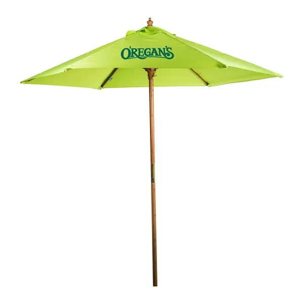 Market umbrella with 7' arc, 6 panel configuration, 2-pc. solid wood... from ASI 76730 Peerless Umbrella Co Inc / Threads By Peerless