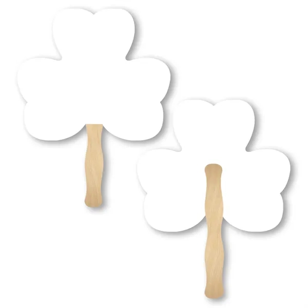 Three leaf clover shape fan with basswood handle.... from ASI 93520 Ventura Inc