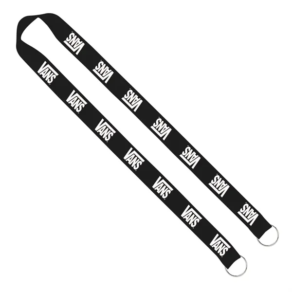 1" x 16" sewn polyester 2-ended lanyard with dual sewn silver... from ASI 88060 Snugz/USA Inc / SnugZ USA®