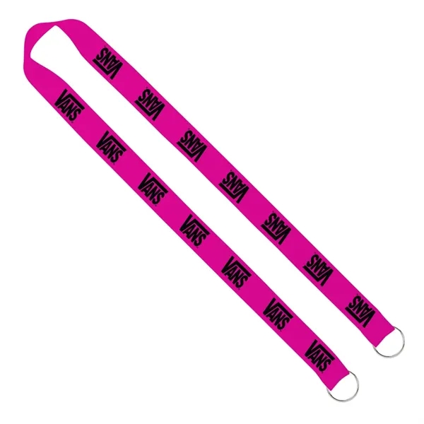 1" x 16" sewn polyester 2-ended lanyard with dual sewn silver... from ASI 88060 Snugz/USA Inc / SnugZ USA®