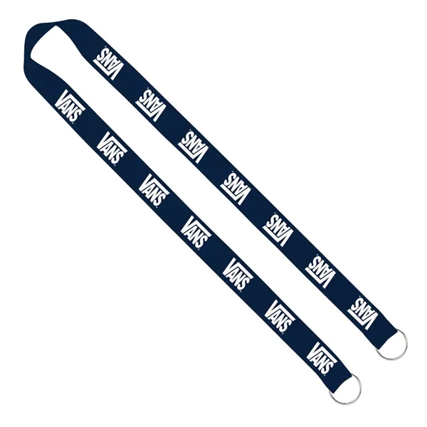 1" x 16" sewn polyester 2-ended lanyard with dual sewn silver... from ASI 88060 Snugz/USA Inc / SnugZ USA®
