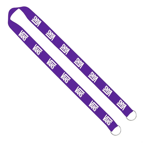 1" x 16" sewn polyester 2-ended lanyard with dual sewn silver... from ASI 88060 Snugz/USA Inc / SnugZ USA®