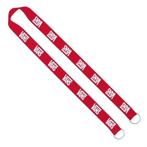 1" x 16" sewn polyester 2-ended lanyard with dual sewn silver... from ASI 88060 Snugz/USA Inc / SnugZ USA®