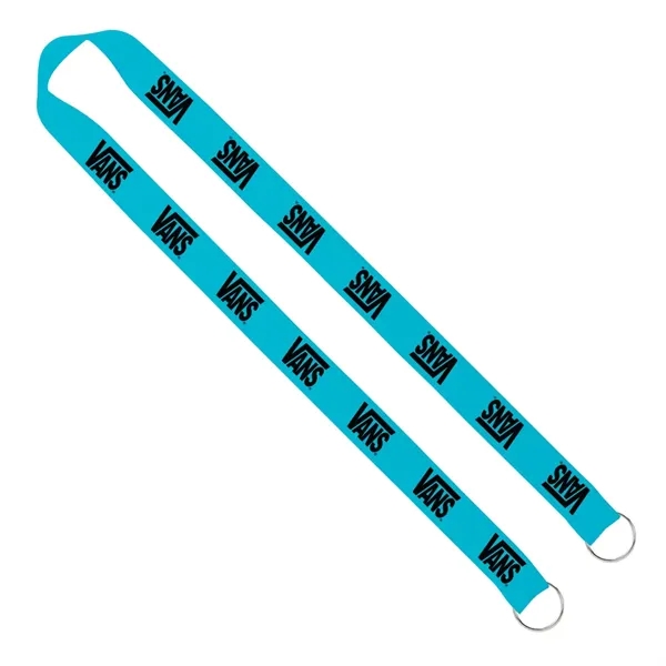 1" x 16" sewn polyester 2-ended lanyard with dual sewn silver... from ASI 88060 Snugz/USA Inc / SnugZ USA®