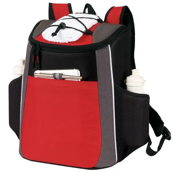 Accent 18 Cans Cooler Backpack. Made of 600 denier poly and... from ASI 46420 Continental Mkting Svc Inc / CMBags