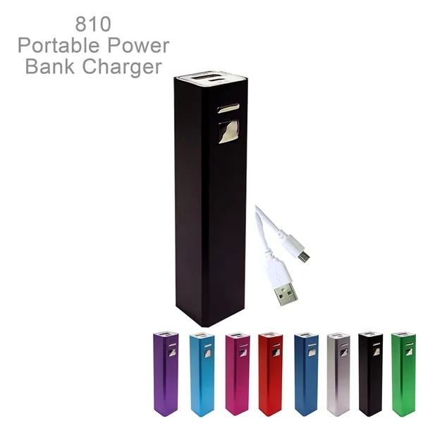 Portable Power Bank Charger. Strong Anodized Aluminum Body.  Lithium-ion battery,... from ASI 45100 Chulani Promotional Products, Inc / Competitive Edge Innovations/Chulani