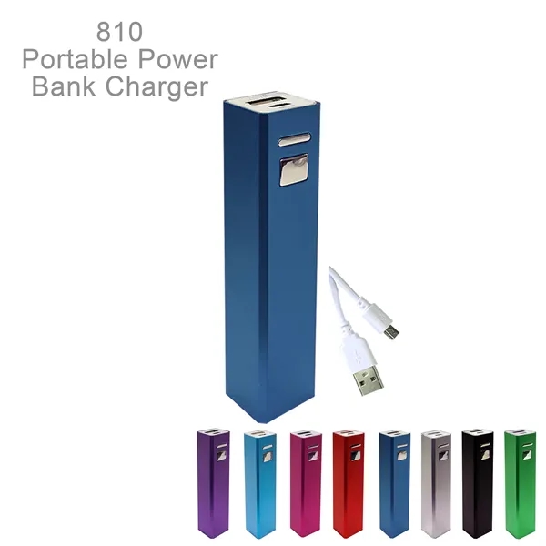 Portable Power Bank Charger. Strong Anodized Aluminum Body.  Lithium-ion battery,... from ASI 45100 Chulani Promotional Products, Inc / Competitive Edge Innovations/Chulani