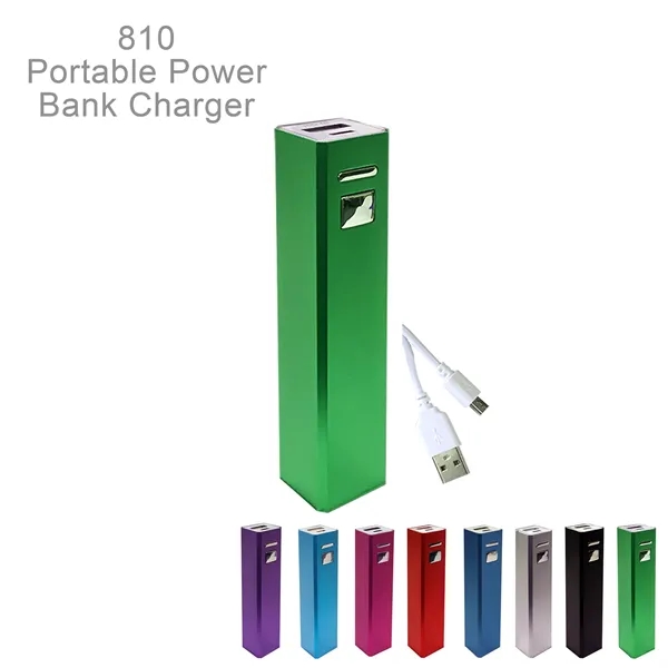 Portable Power Bank Charger. Strong Anodized Aluminum Body.  Lithium-ion battery,... from ASI 45100 Chulani Promotional Products, Inc / Competitive Edge Innovations/Chulani