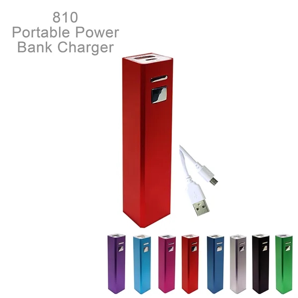Portable Power Bank Charger. Strong Anodized Aluminum Body.  Lithium-ion battery,... from ASI 45100 Chulani Promotional Products, Inc / Competitive Edge Innovations/Chulani