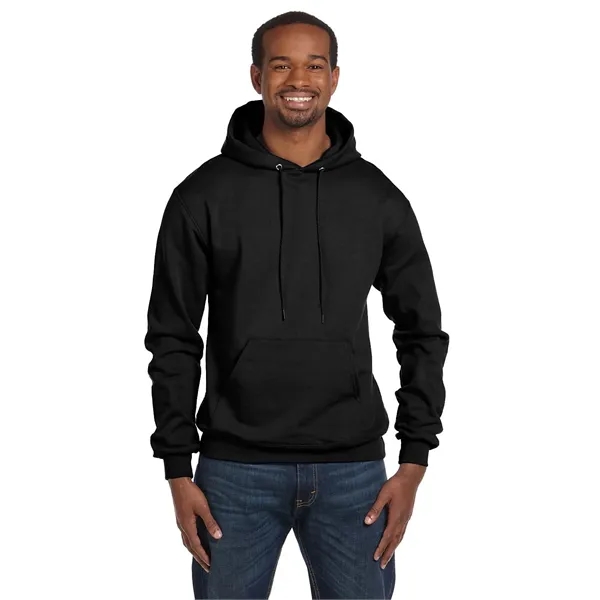 Moisture-wicking pullover hoodie with two-ply hood, dyed-to-match drawcord, and front pouch... from ASI 34063 alphabroder