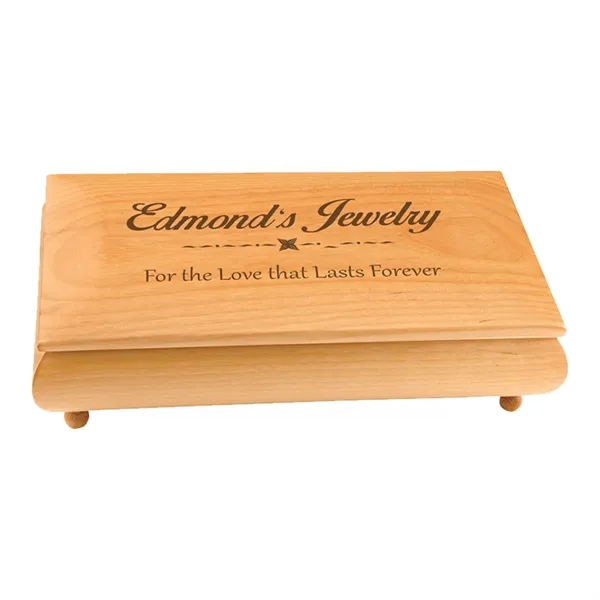 10 1/2" x 6" x 3" Red Alder wood gift box... from ASI 74601 Calico